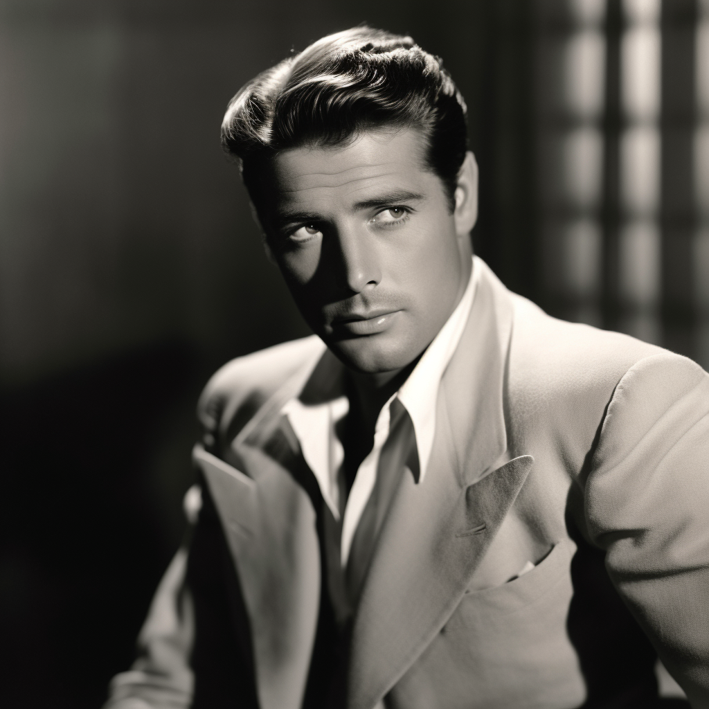AI generated: Midjourney prompt: hollywood, actor man, handsome, 1940's (Midjourney - Photography)