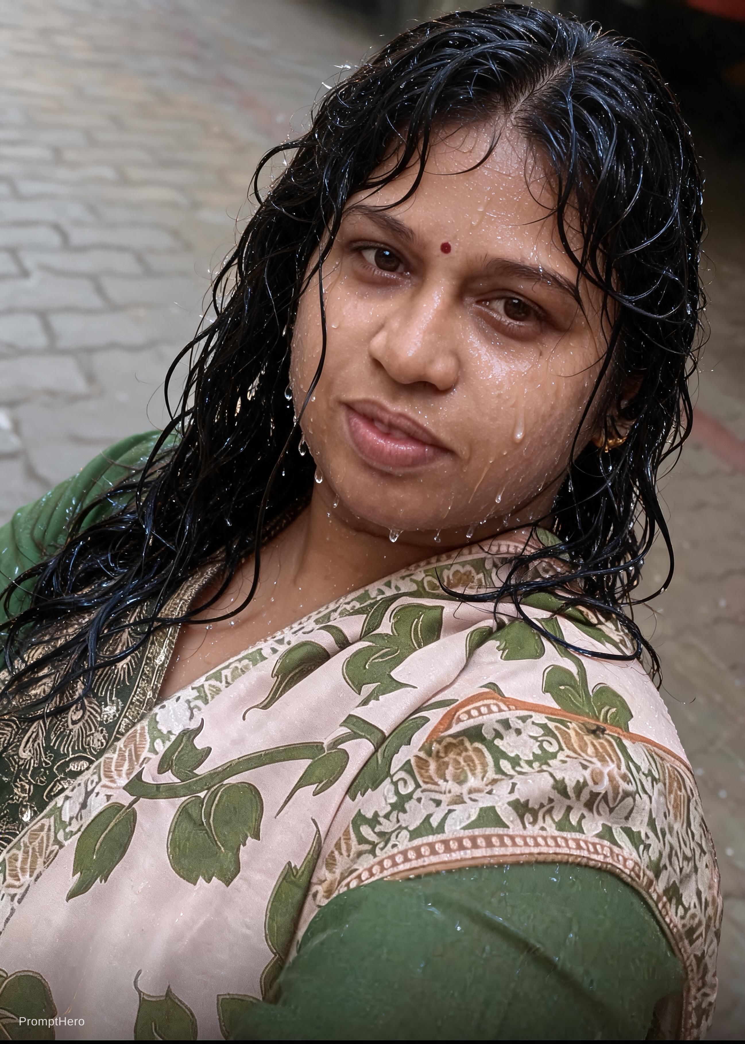 صورة مولدة بالذكاء الاصطناعي: Seedream 5 prompt: Exact face in Portrait 4k with wet (نموذج Seedream 5 - صور شخصية)