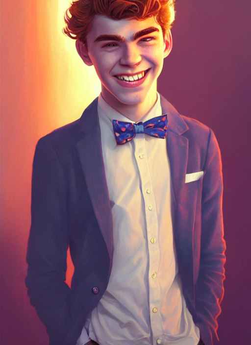 Stable Diffusion prompt: portrait of teenage archie andre...
