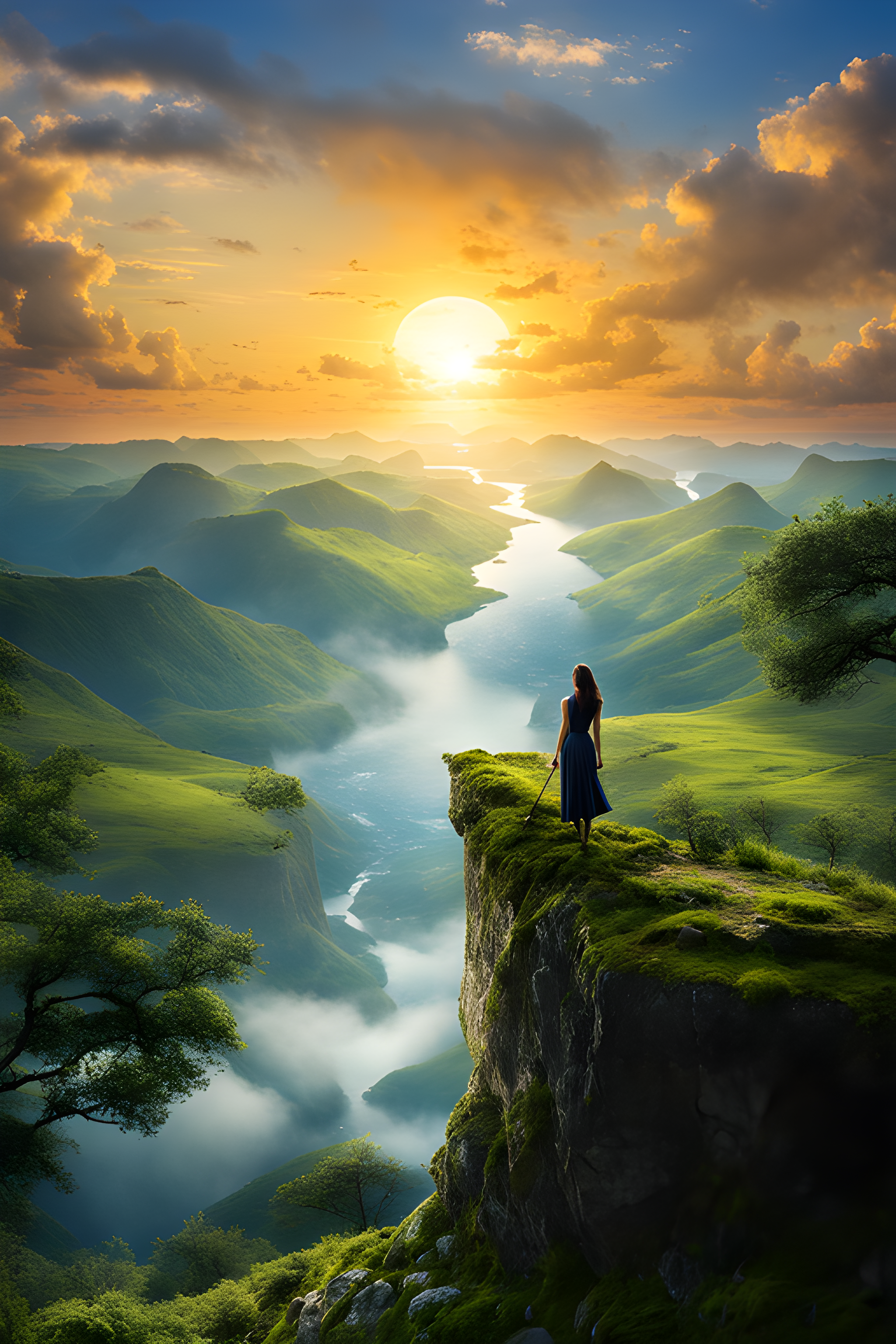 صورة مولدة بالذكاء الاصطناعي: Stable Diffusion prompt: Hope and endless freedom in an utopia world,free ... (نموذج Stable Diffusion - مناظر طبيعية)