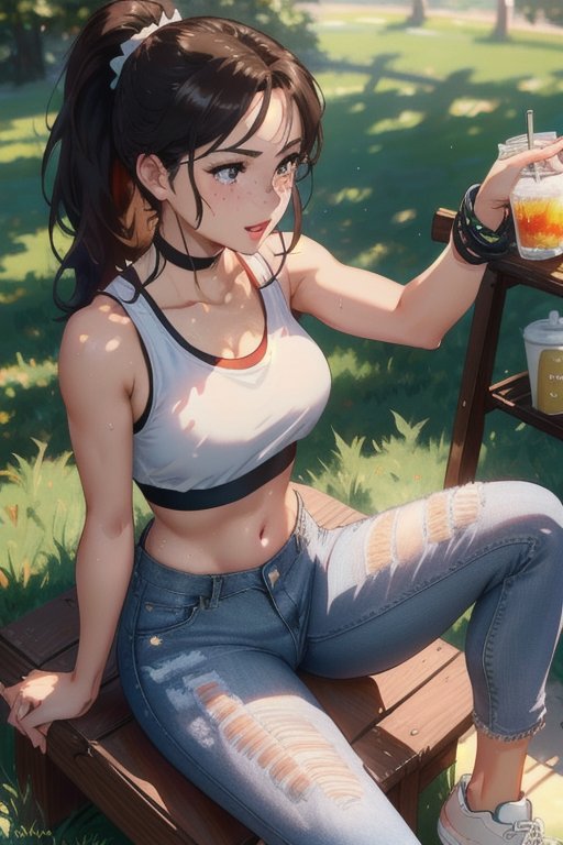 AI generated: Stable Diffusion prompt: 8k pinup of the most beautiful fitness girl in the... (Stable Diffusion - Anime)