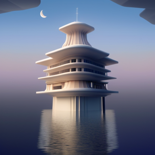 Stable Diffusion prompt: sxnfv style, 3D render of a floa...