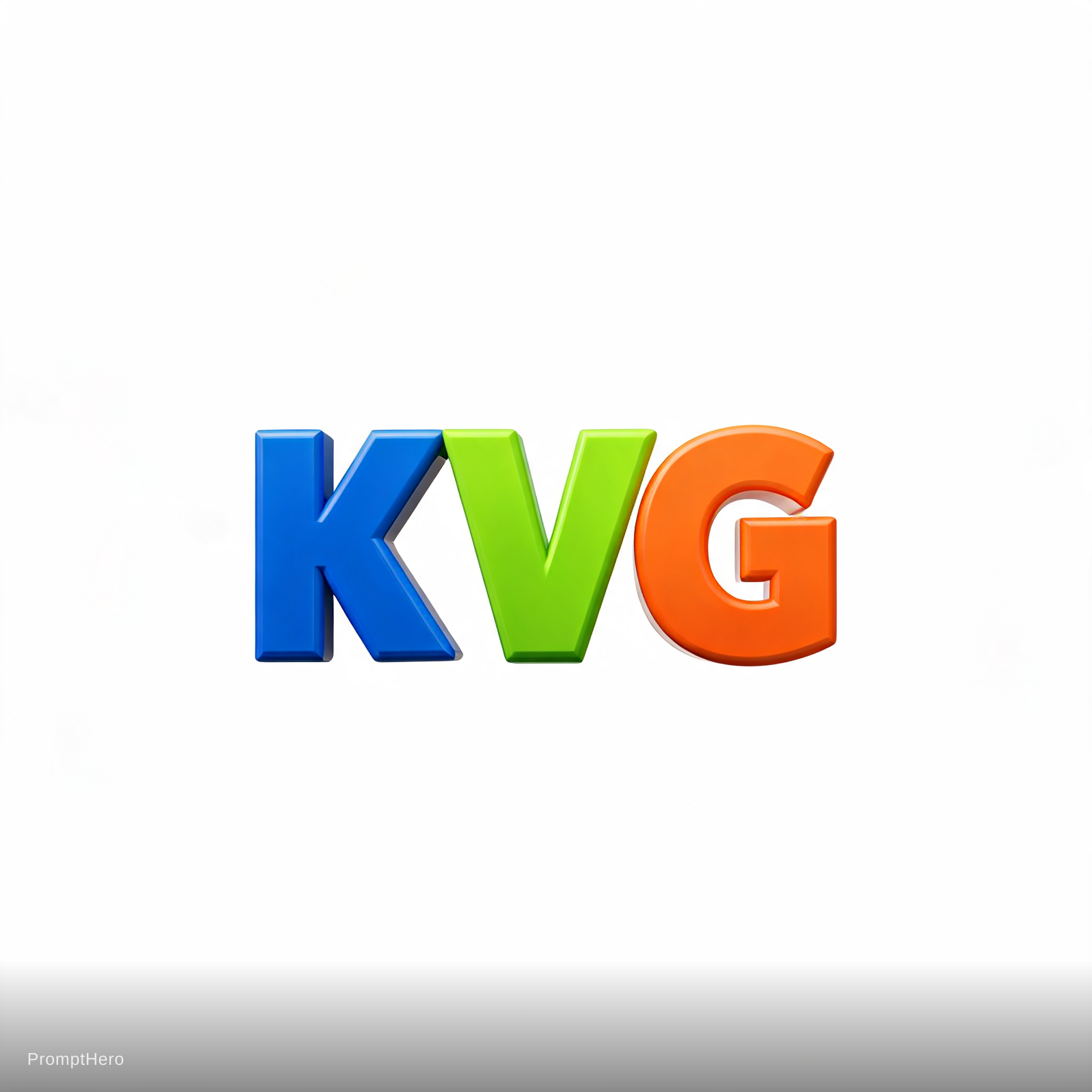صورة مولدة بالذكاء الاصطناعي: Seedream 5 prompt: Create a colorful LOGO with these words (KVG) in a... (نموذج Seedream 5 - شعارات وتصميم)