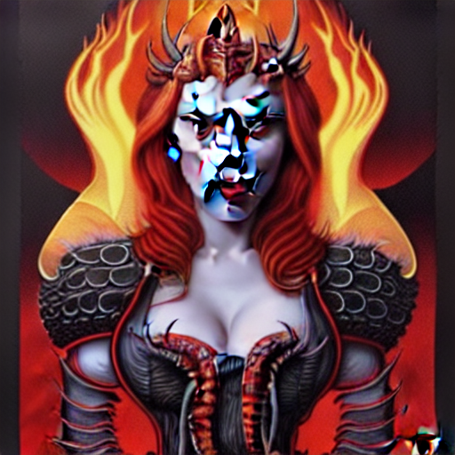 Stable Diffusion prompt: demonic female demon hell portra...
