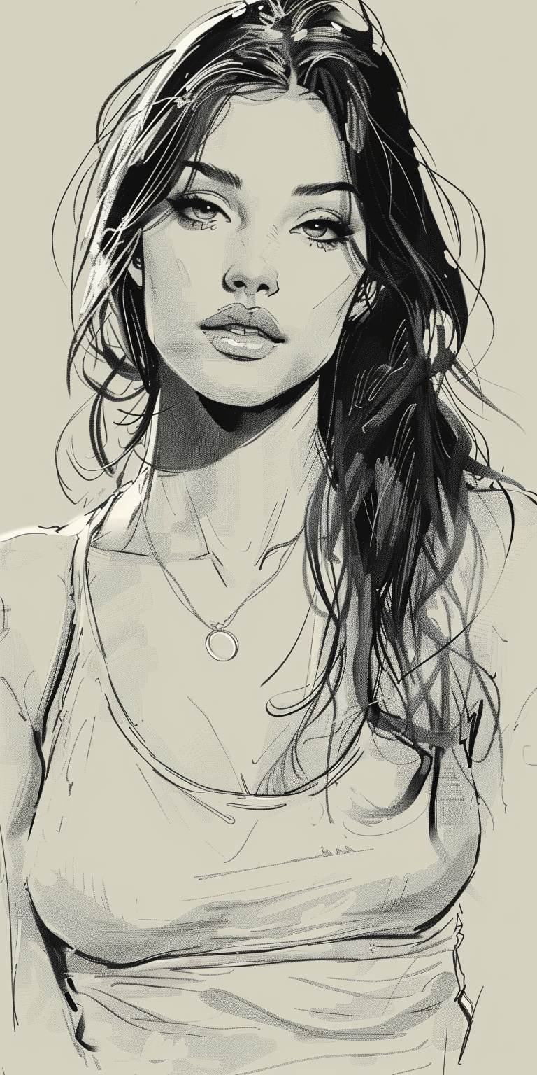 AI generated: Midjourney prompt: comic strip art, woman, 30 years old, high detail (Midjourney - Portraits)