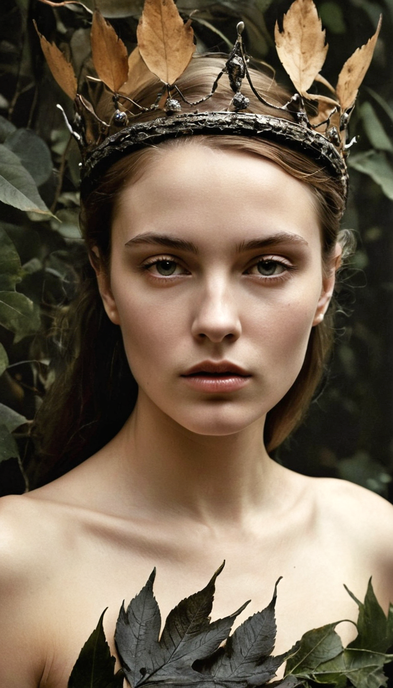 AI generated: Stable Diffusion prompt: A fashion editorial, a close-up portrait of a youn... (Stable Diffusion - Fashion)
