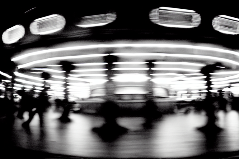 AI generated: Stable Diffusion prompt: distant photography of a merry go round | dark nig... (Stable Diffusion - Photography)
