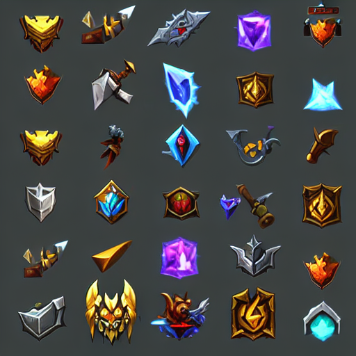 Stable Diffusion prompt: video games icons, 2d icons, rpg skills icons, wor... - Stable Diffusion