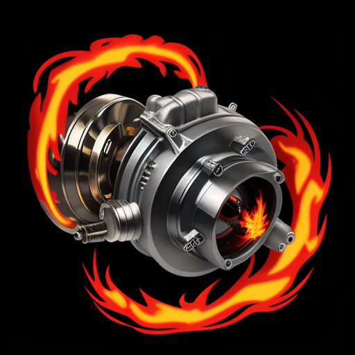 صورة مولدة بالذكاء الاصطناعي: DreamShaper prompt: 2d Turbocharger with flames (نموذج DreamShaper - فن مفاهيمي)