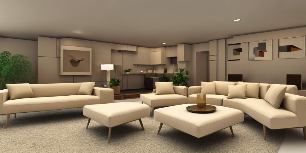Stable Diffusion prompt: sunken living room conversation ...