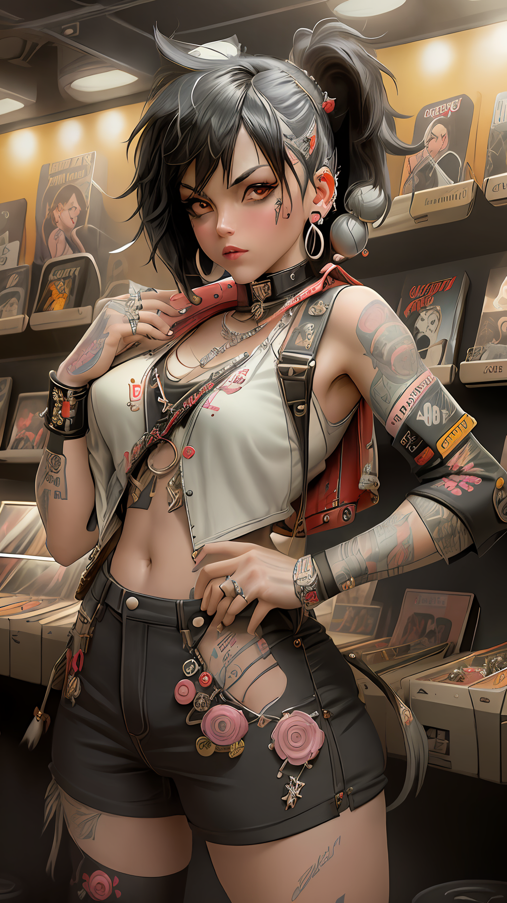 AI generated: Midjourney prompt: add_detail, masterpiece,Joan Jett loves Rock 'n Ro... (Midjourney - 3d Renders)