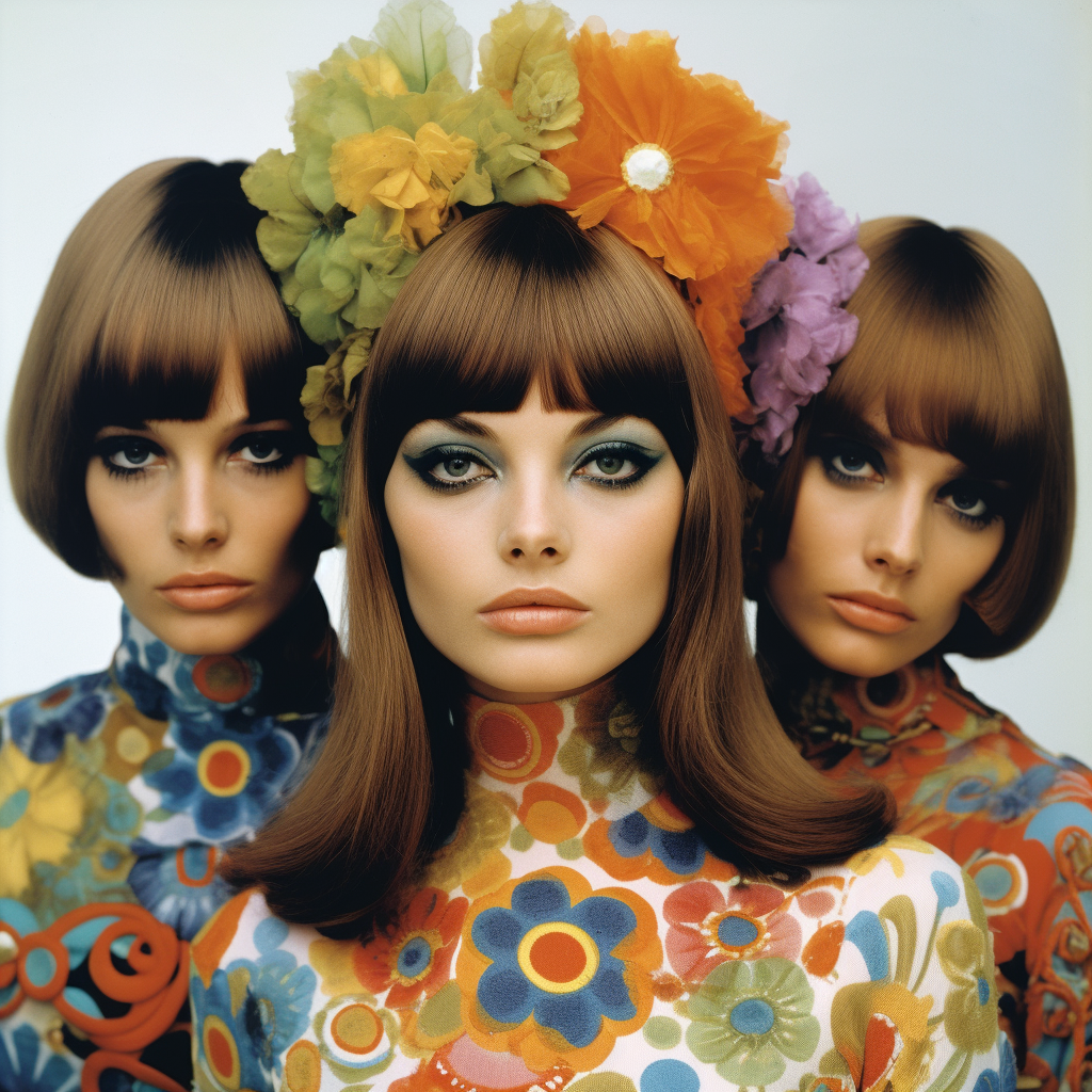 AI generated: Midjourney prompt: high fashion, vogue, 1969 (Midjourney - Fashion)