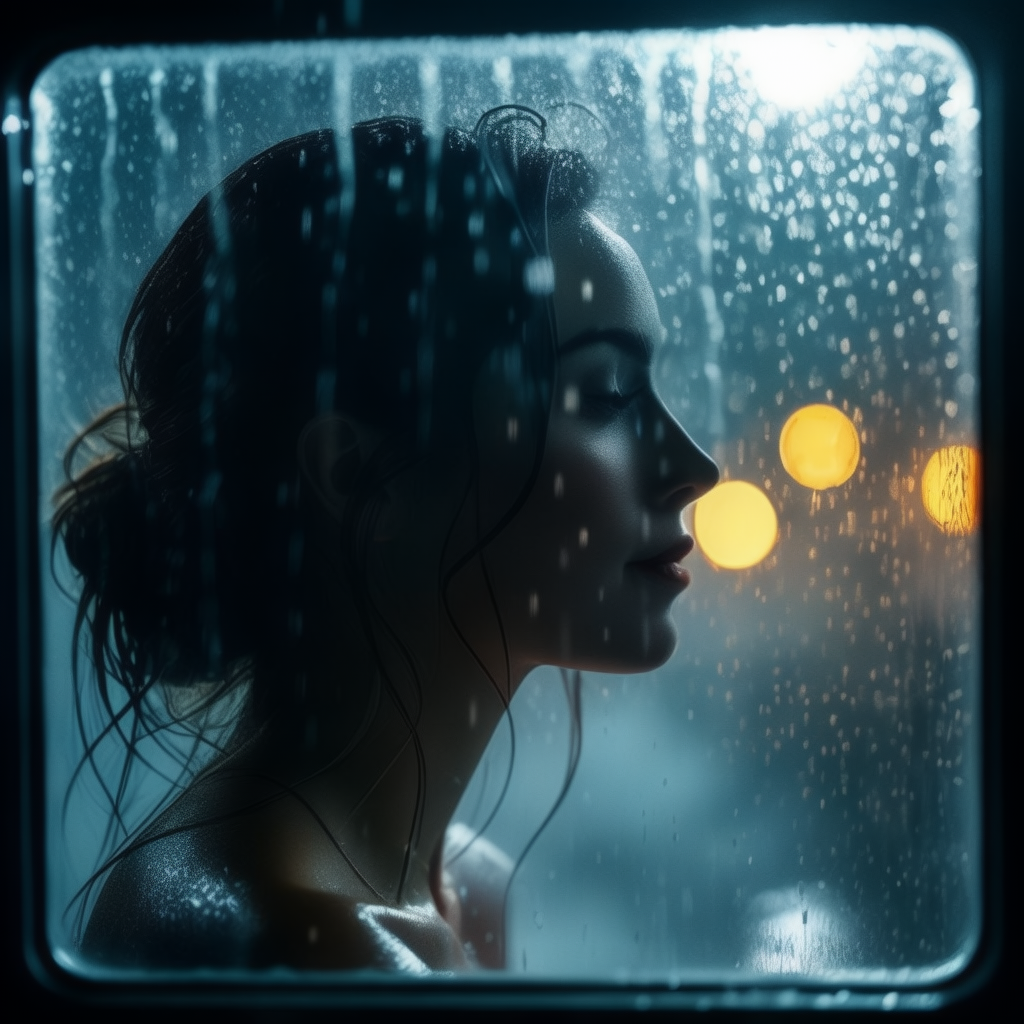 AI generated: Stable Diffusion prompt: face, woman, in winter, rain, night, moon, cinema... (Stable Diffusion - Photography)