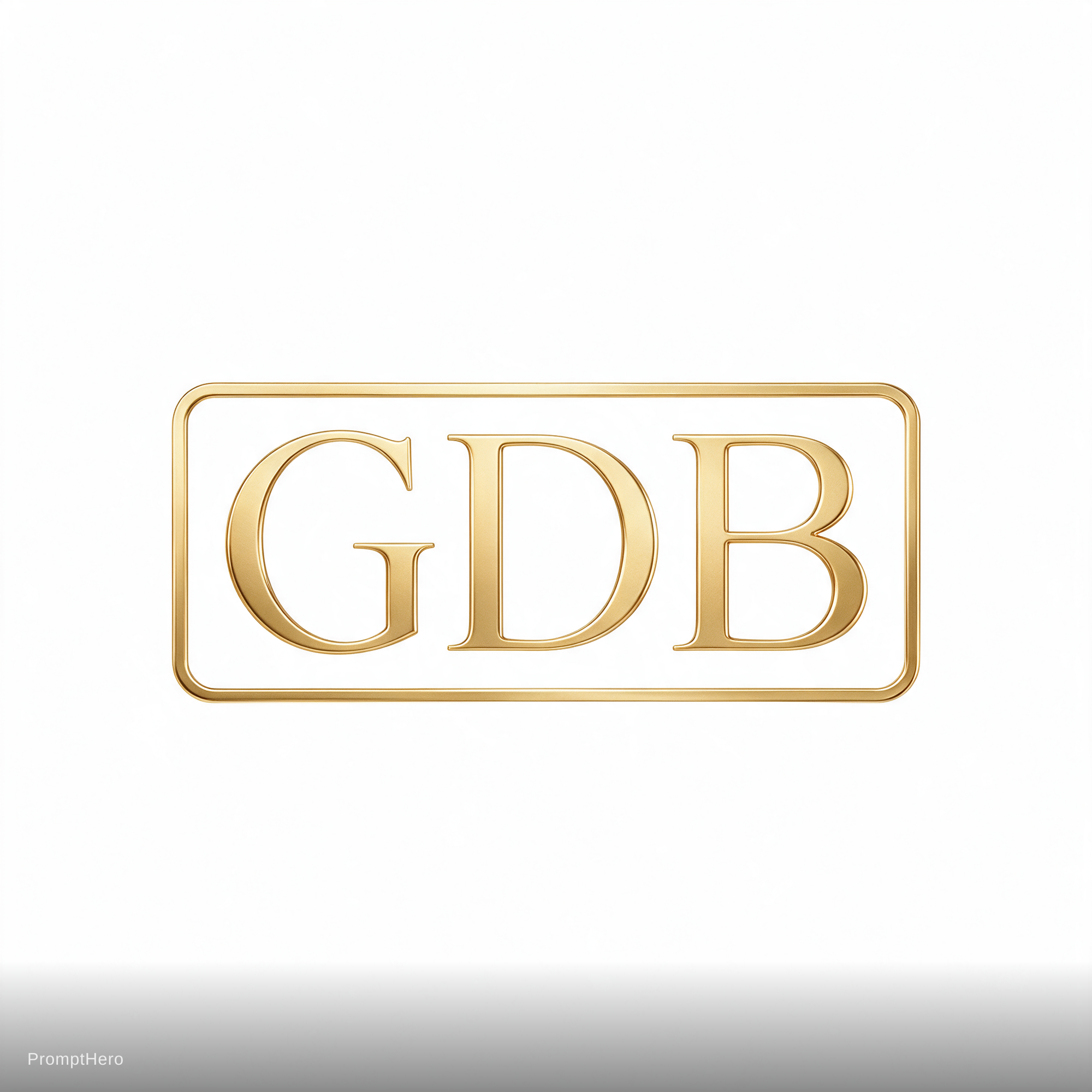 AI generated: Seedream 5 prompt: Letter Logo with letters "GDB" with luxury designe... (Seedream 5 - Logos, Icons & Design)