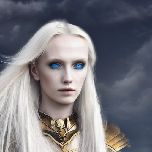 Stable Diffusion prompt: ethereal female warrior archange...