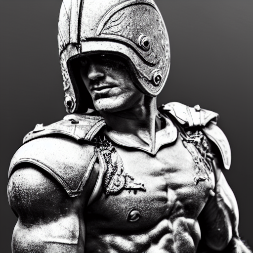 Stable Diffusion prompt: Male spartan warrior in a battle...