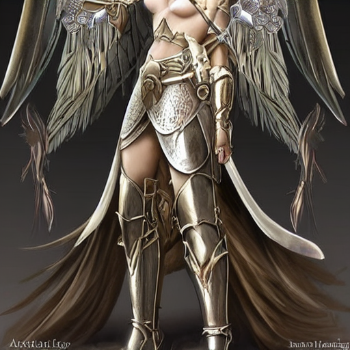 Stable Diffusion prompt: ethereal female warrior archange...