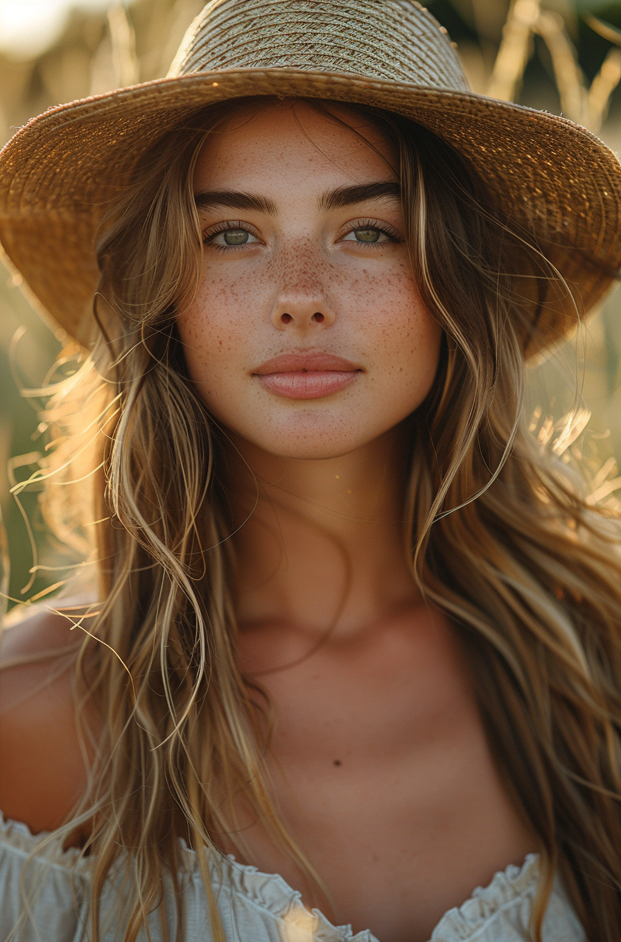 AI generated: Midjourney prompt: portrait of a beautiful woman with long hair weari... (Midjourney - Photography)