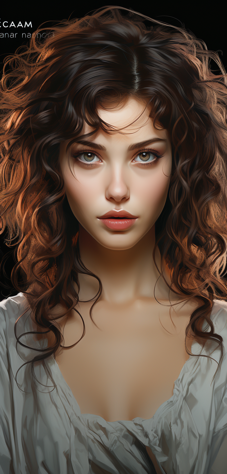 AI generated: Midjourney prompt: a portrait of a beautiful woman drawn with pencil,... (Midjourney - Portraits)