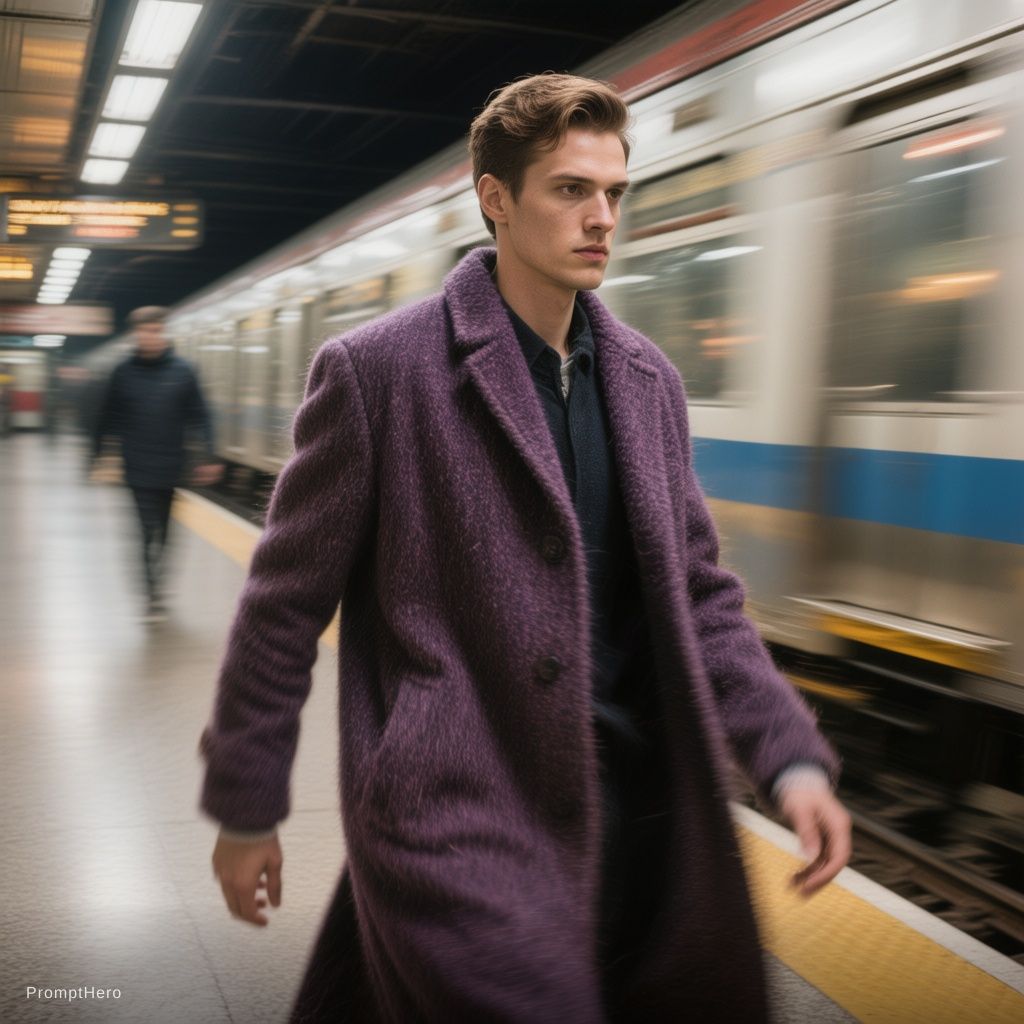 AI generated: Hero prompt: fashion editorial photography, motion blur, male m... (Hero - Fashion)