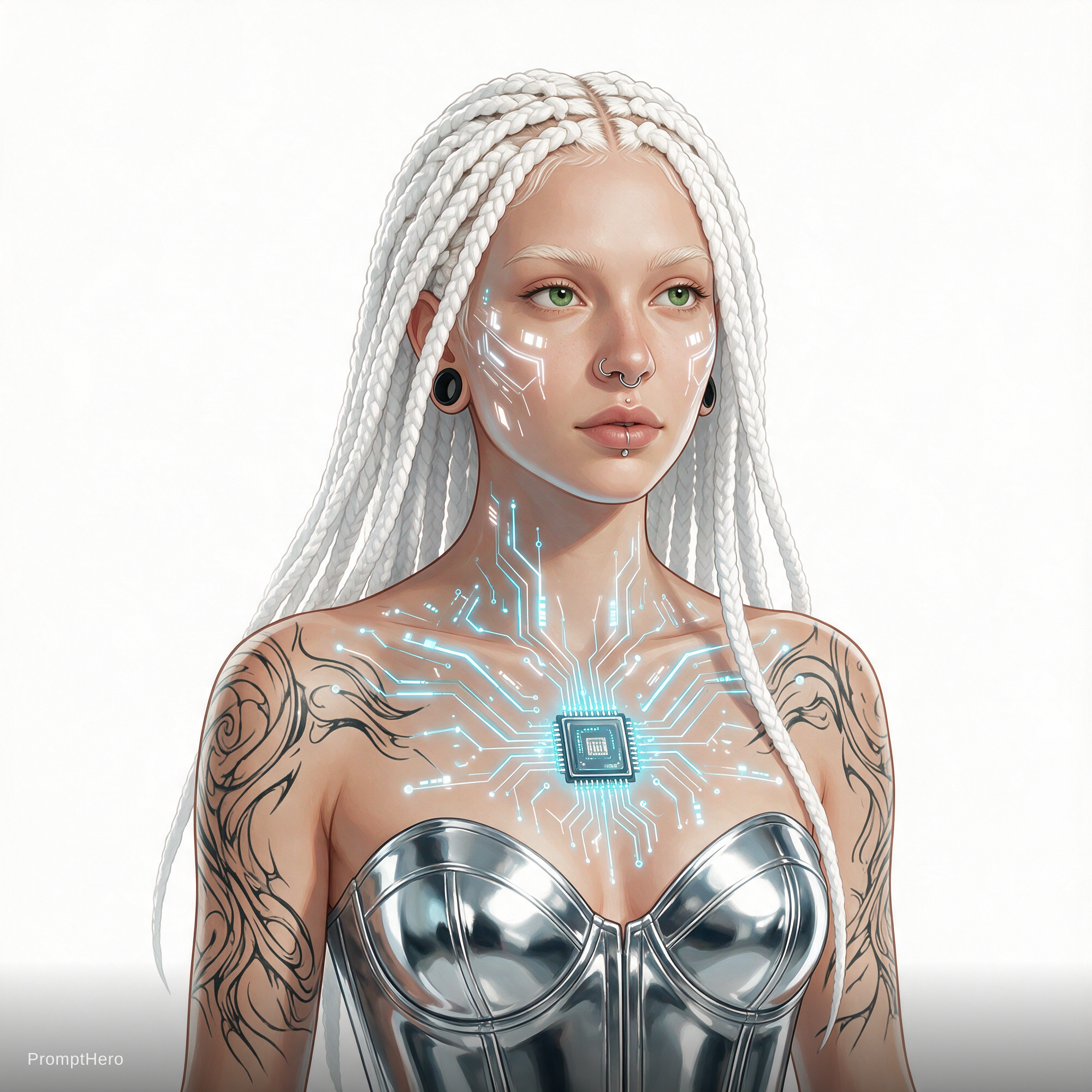 AI generated: Seedream 5 prompt: Medium shot of a young woman with light skin and a... (Seedream 5 - Fashion)