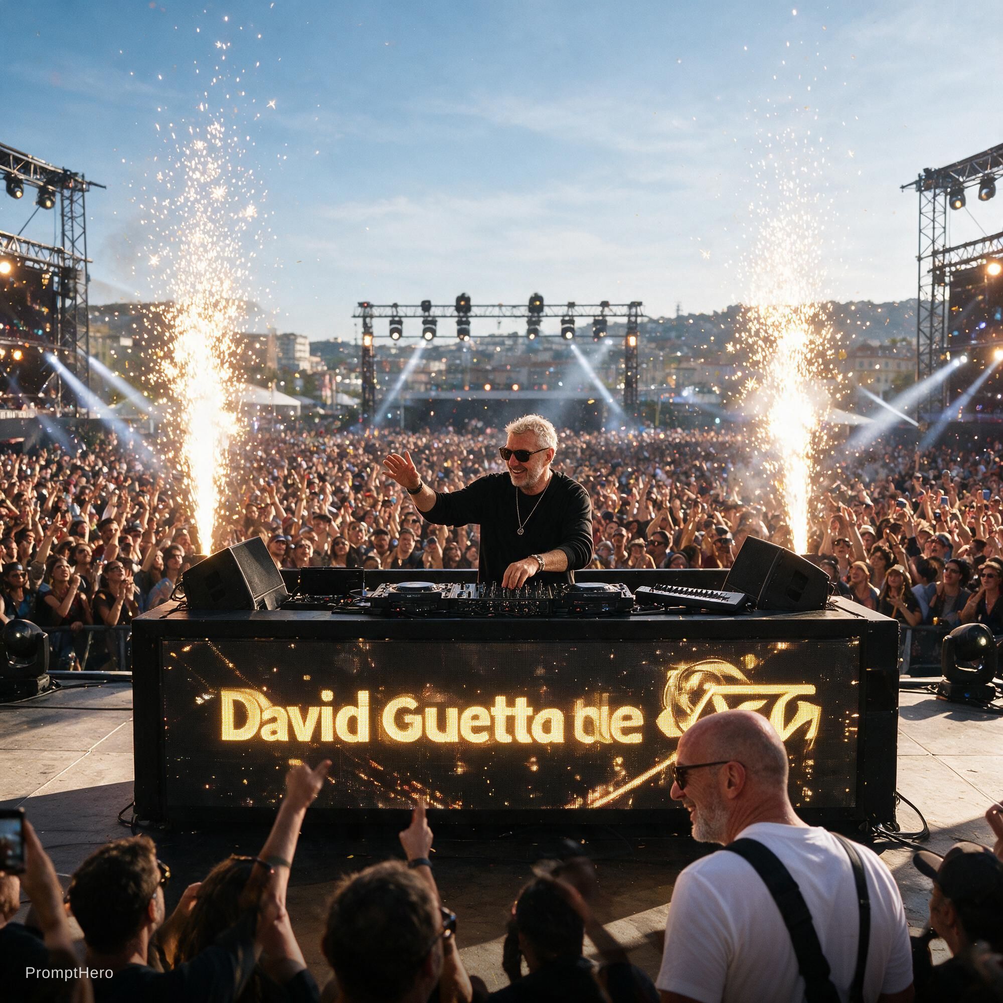 AI generated: Seedream 5 prompt: avec David Guetta sur scène (Seedream 5 - Concept Art)