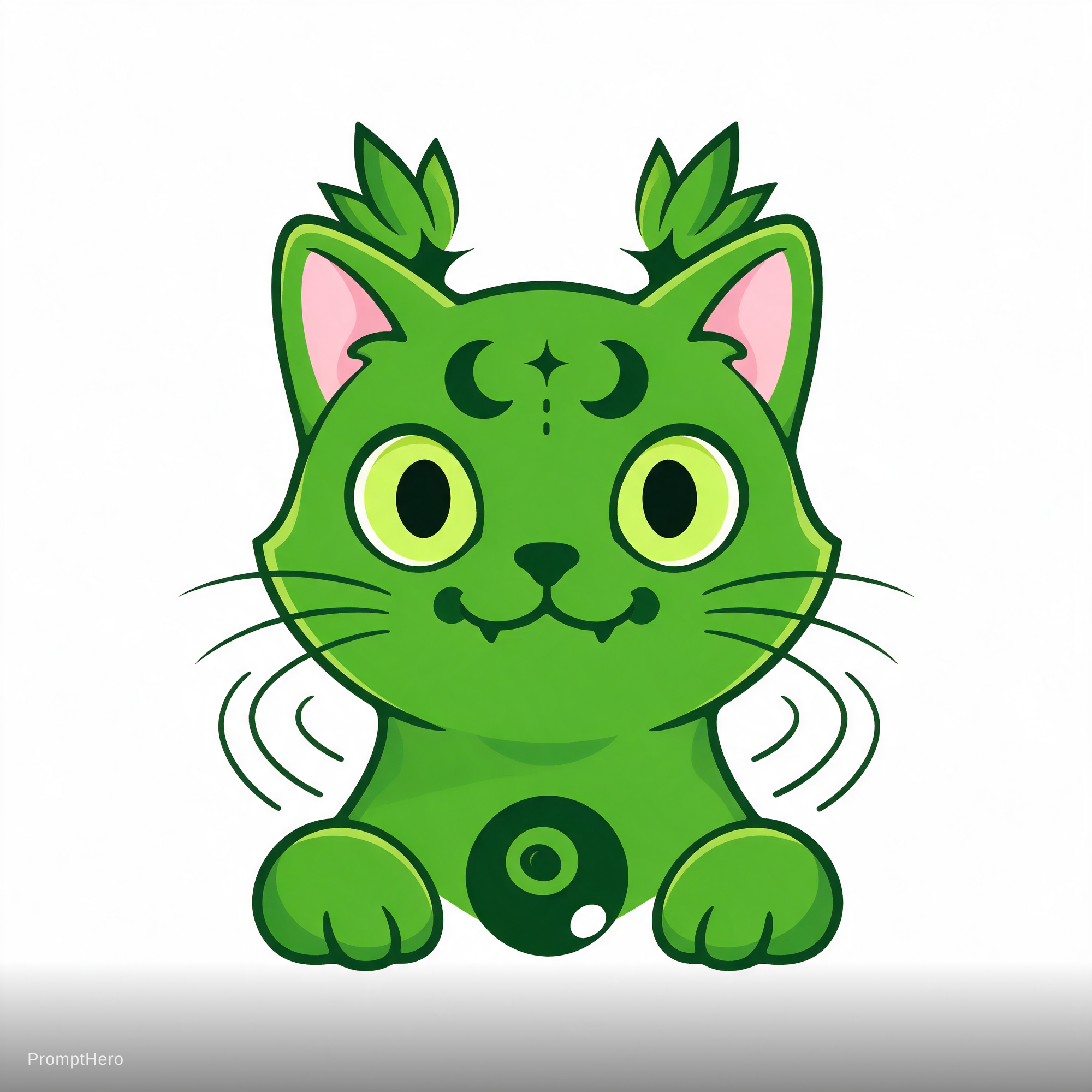 Seedream 5 prompt: "Logo de un gato verde con estilo místico y mágico... - Seedream 5