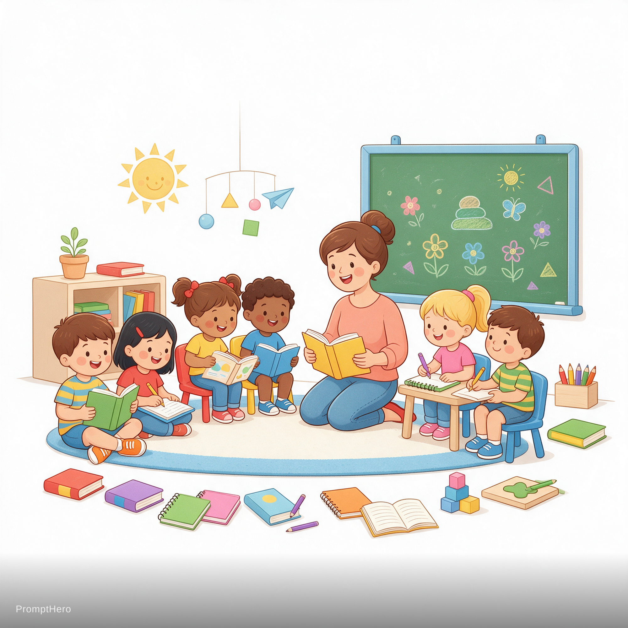 صورة مولدة بالذكاء الاصطناعي: Seedream 5 prompt: Crea una ilustración educativa sobre la Educación ... (نموذج Seedream 5 - فن مفاهيمي)