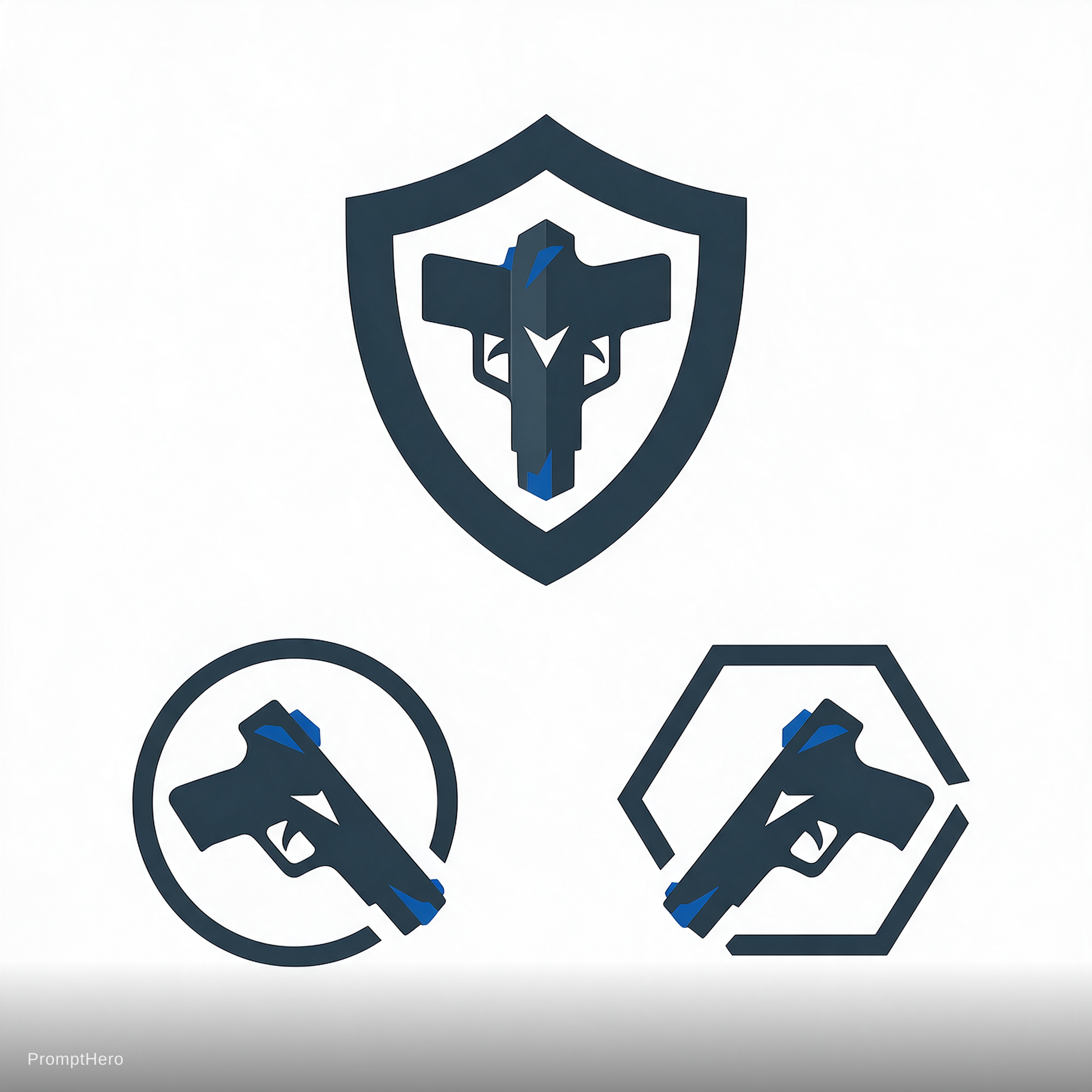 AI generated: Seedream 5 prompt: Create some logo ideas for a gun ans accessories c... (Seedream 5 - Logos, Icons & Design)