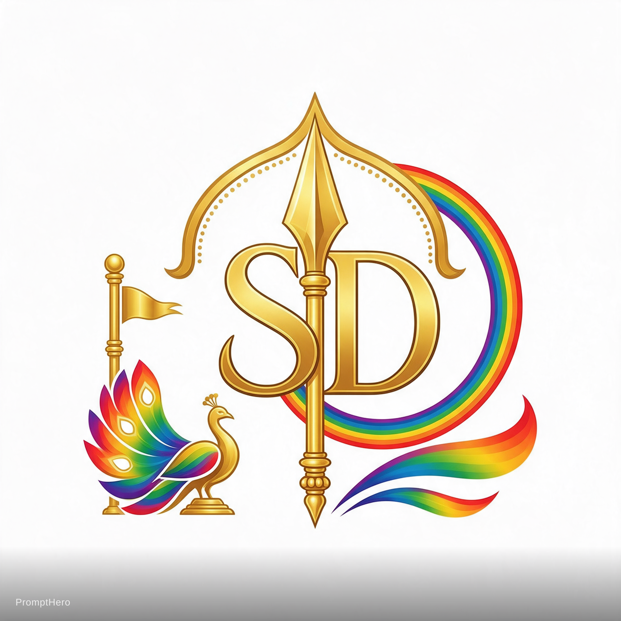 صورة مولدة بالذكاء الاصطناعي: أمر Seedream 5: إله مع رمح إلهي وعلم الإله الهندوسي مور... (نموذج Seedream 5 - فن مفاهيمي)