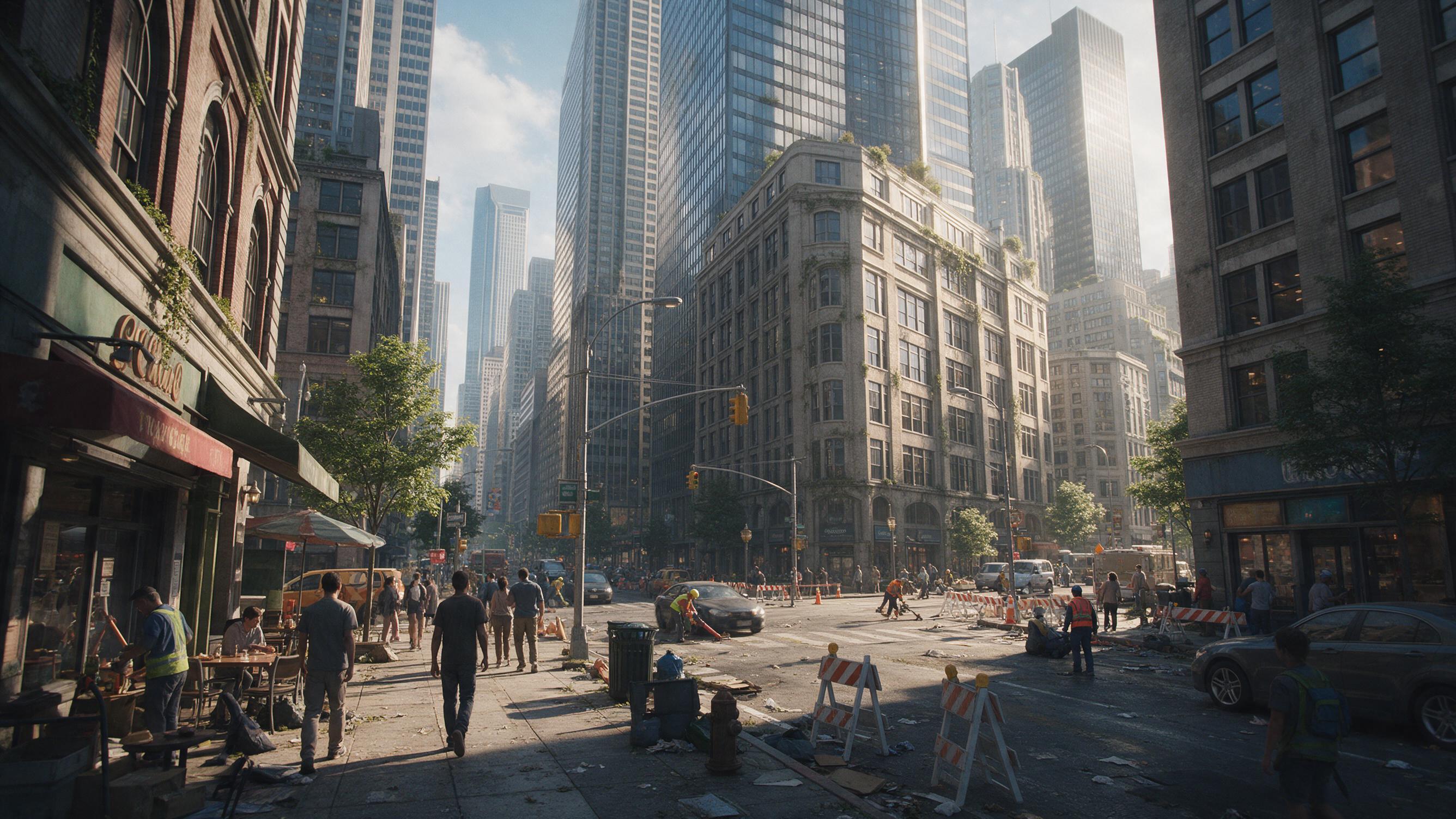 Seedream 5 prompt: Epic cinematic wide view of a major modern city be... - Seedream 5