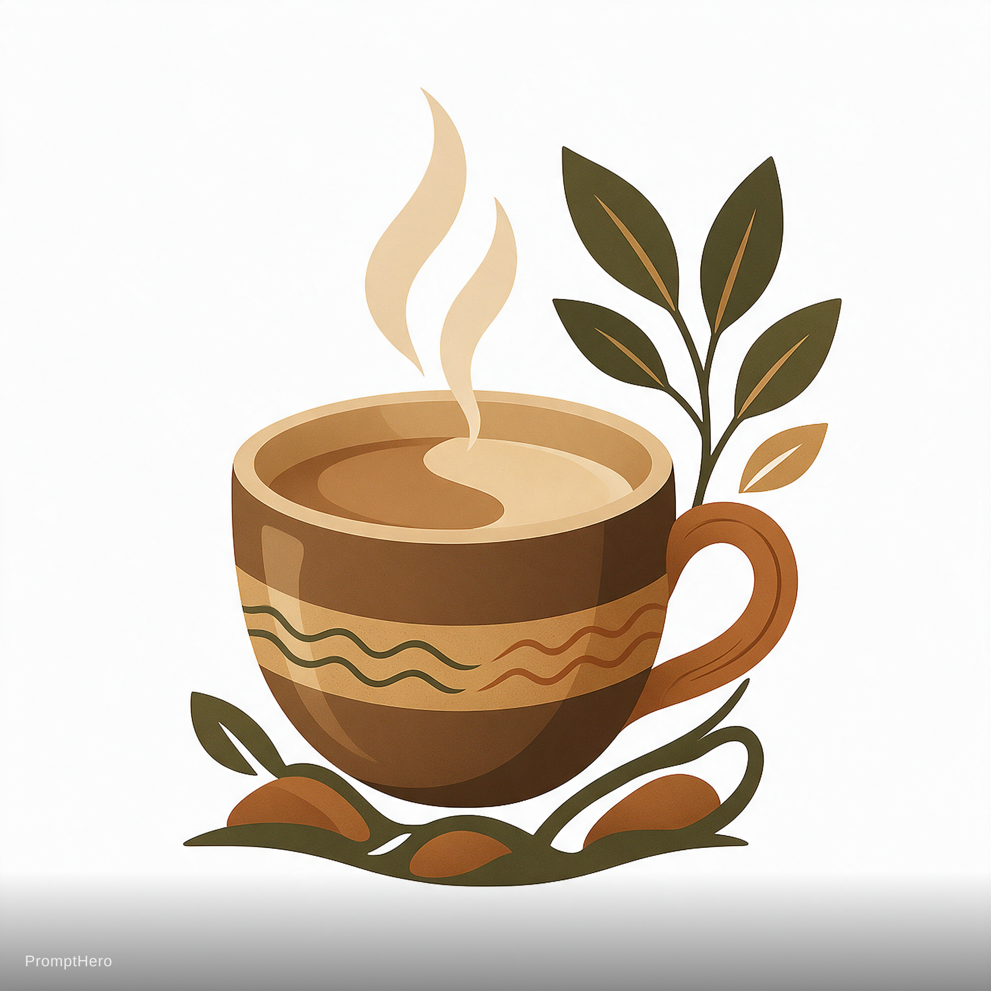 AI generated: Seedream 5 prompt: Artisan coffee shop, steaming cup, earth tones, co... (Seedream 5 - Food & Drink)