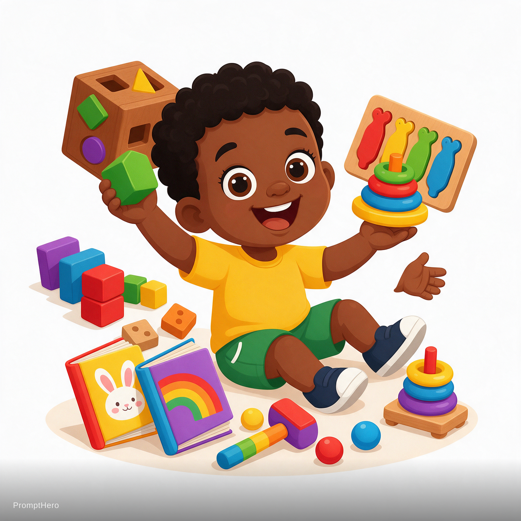AI generated: Seedream 5 prompt: African kid playing and learning at a crèche colou... (Seedream 5 - Concept Art)