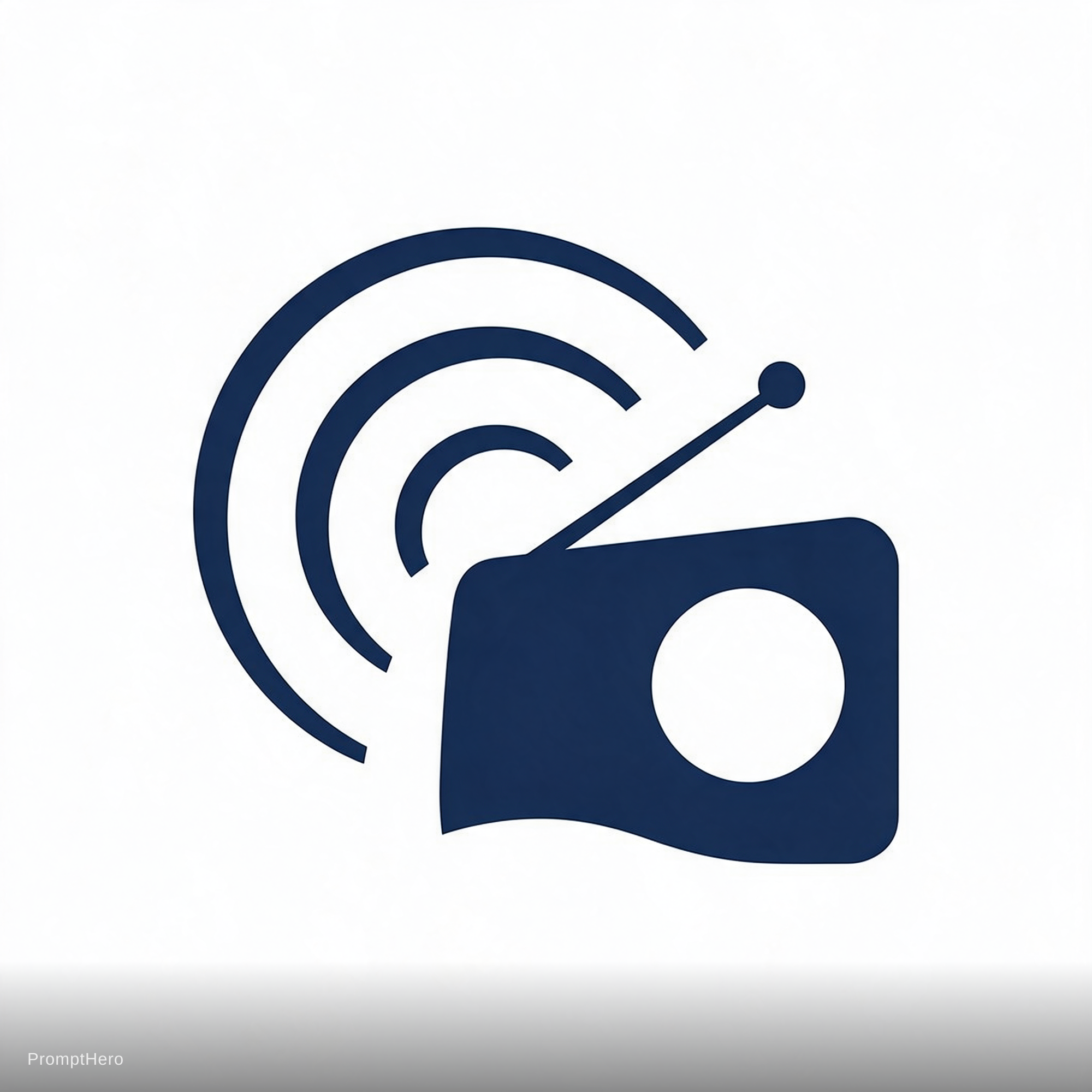 صورة مولدة بالذكاء الاصطناعي: Seedream 5 prompt: crear logo paa una emisora de radio (نموذج Seedream 5 - شعارات وتصميم)