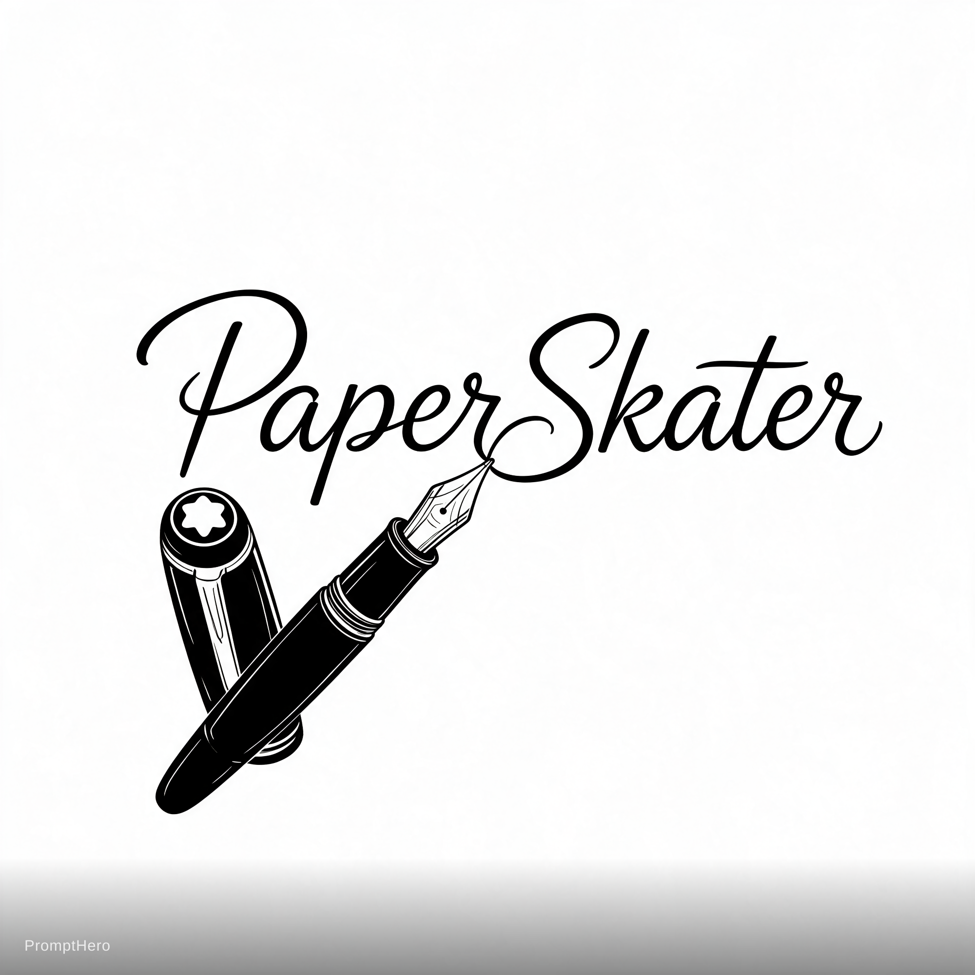 AI generated: Seedream 5 prompt: A logo for company PaperSkater. It should be line ... (Seedream 5 - Logos, Icons & Design)