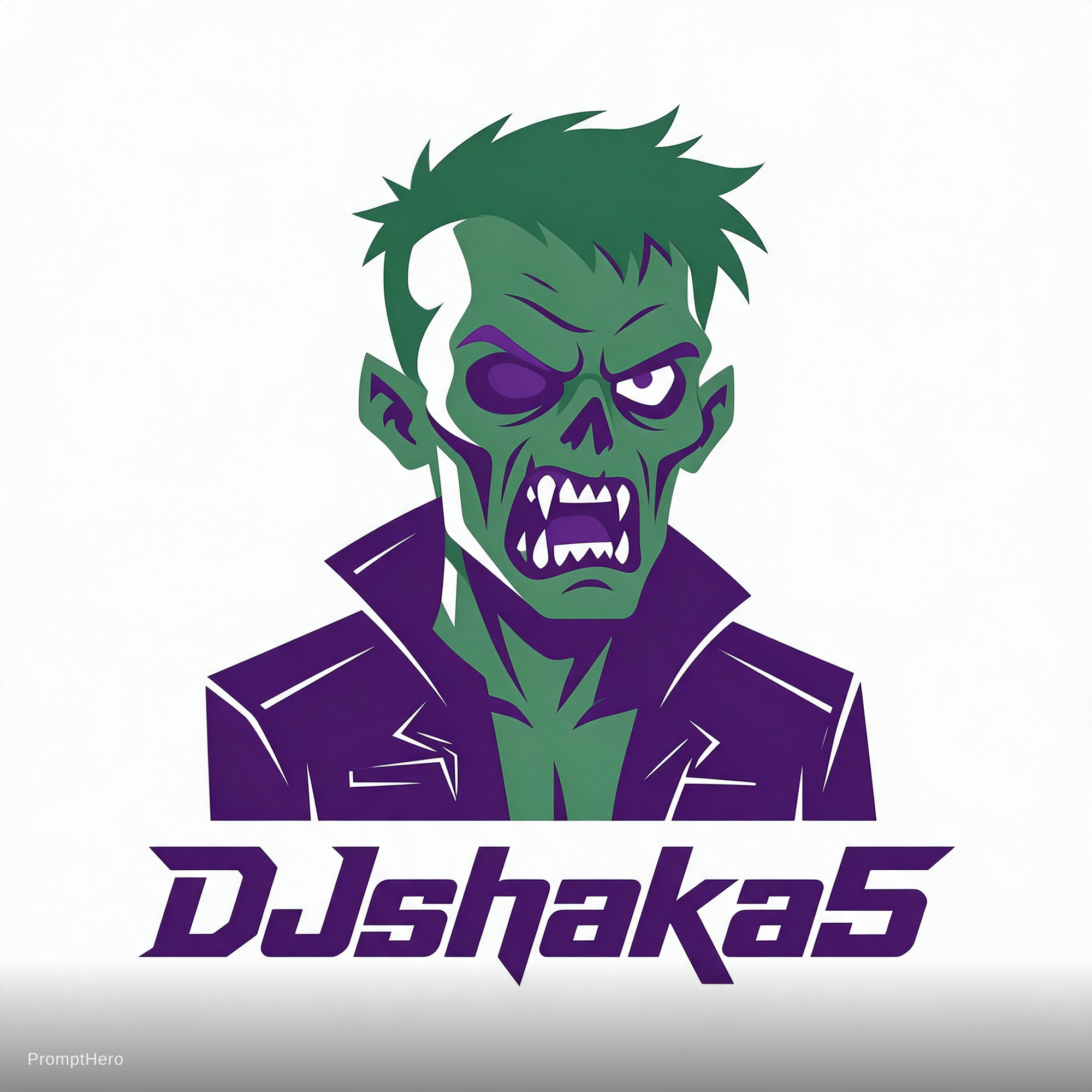 AI generated: Seedream 5 prompt: Undead zombie with the word DJshaka5 (Seedream 5 - Concept Art)