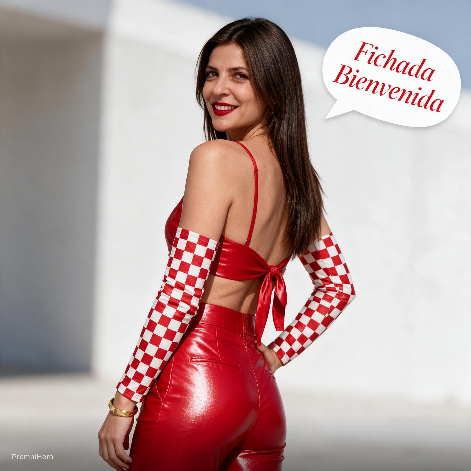 AI generated: Seedream 5 prompt: A glamorous adult woman with a slim, curvy build s... (Seedream 5 - Architecture)