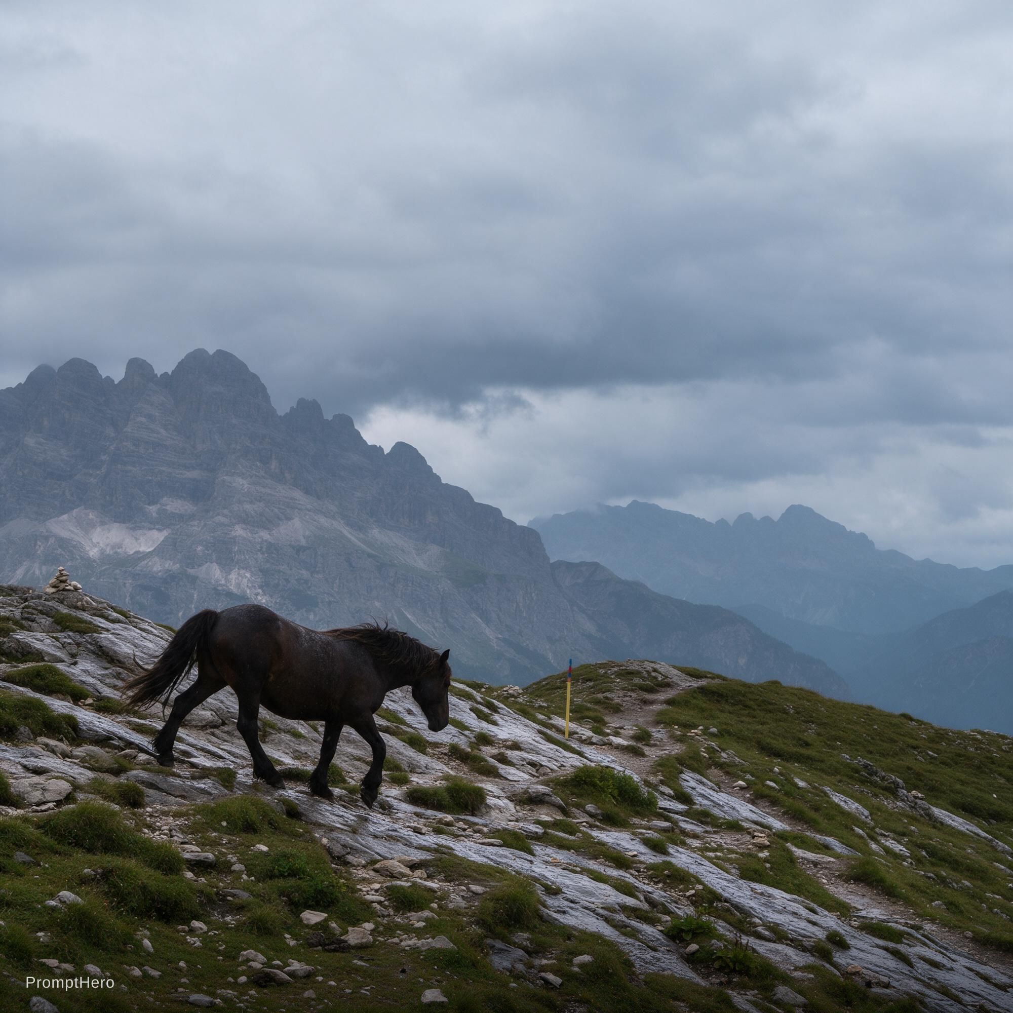 Seedream 5 prompt: Genera un video di un cavallo che cammina in monta... - Seedream 5