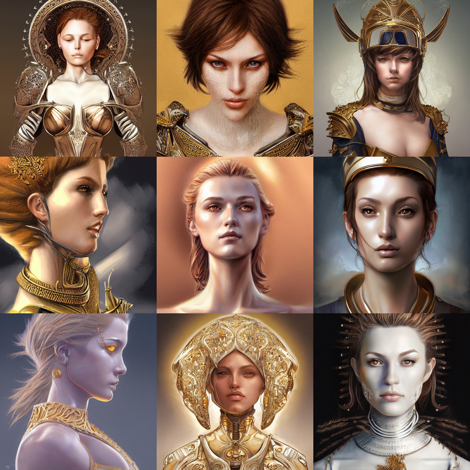 Stable Diffusion prompt: portrait joan of arc, intricate,...