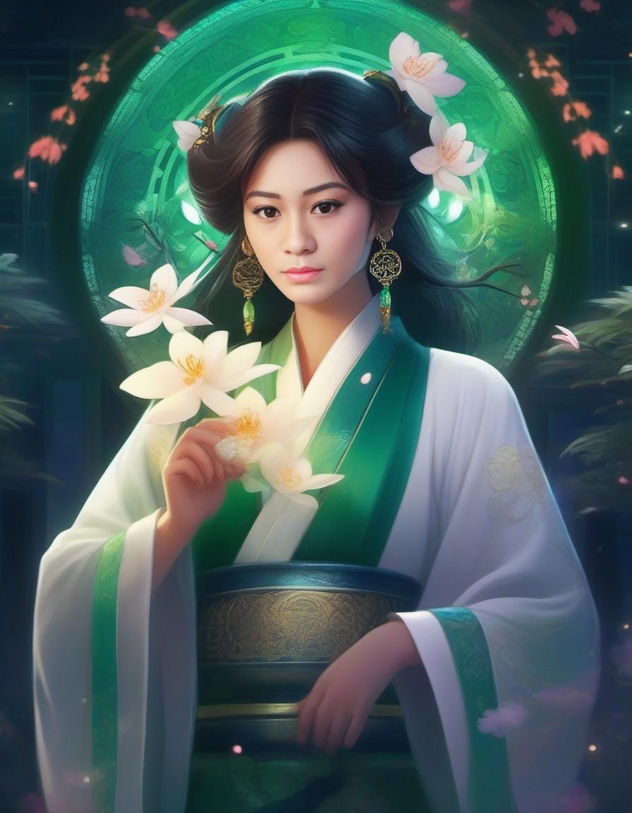 صورة مولدة بالذكاء الاصطناعي: Midjourney prompt: A mysterious anime sorcerer from the Tang dynasty ... (نموذج Midjourney - أنمي)