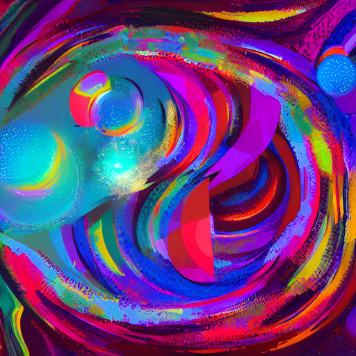 Stable Diffusion prompt: an abstract painting of many dif...