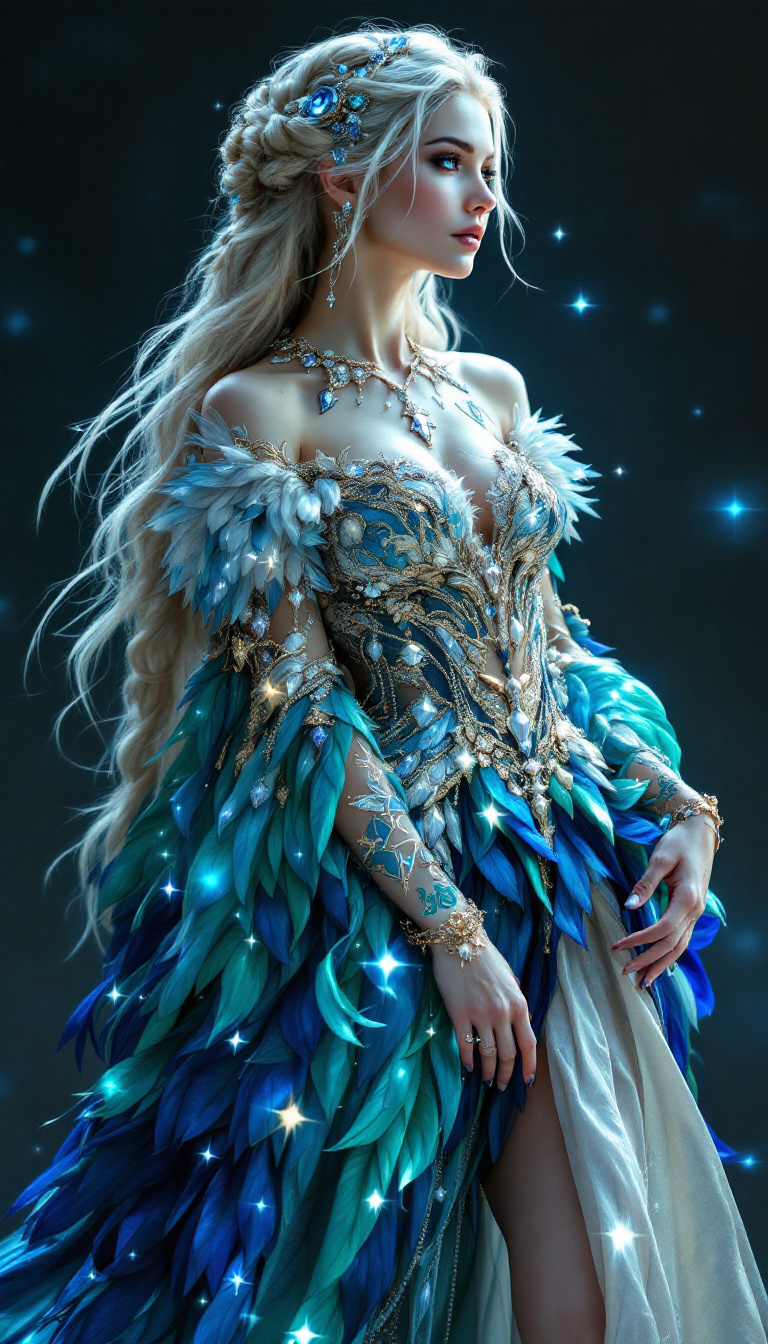صورة مولدة بالذكاء الاصطناعي: FLUX prompt: An ultra-realistic, full-body portrait of a captiv... (نموذج FLUX - صور شخصية)
