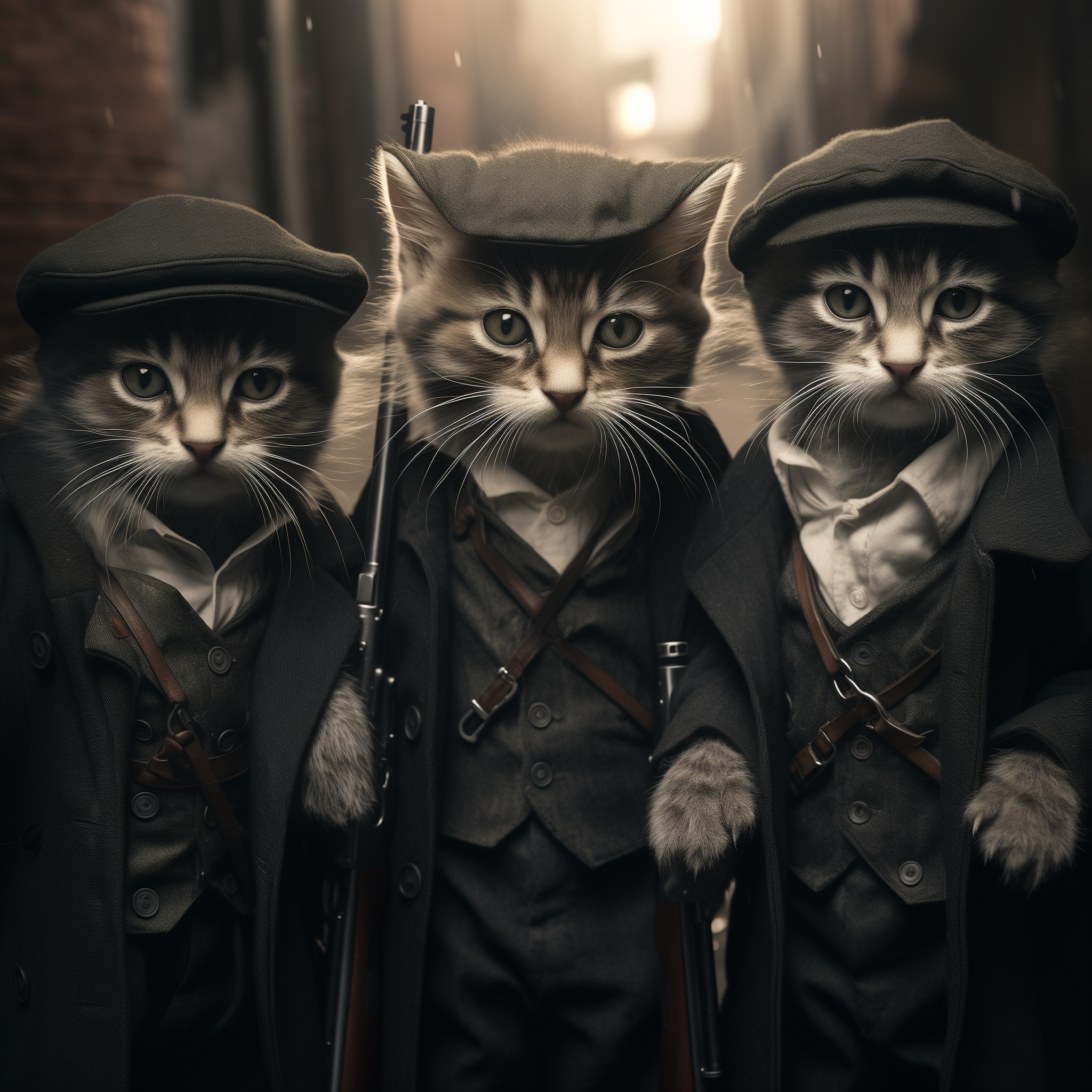 AI generated: You don't mess with the Pawky Blinders! (Midjourney - Photography)