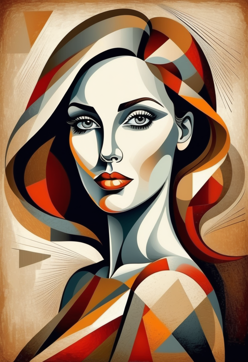 AI generated: Stable Diffusion prompt: An image inspired by art deco and cubism, featurin... (Stable Diffusion - Photography)