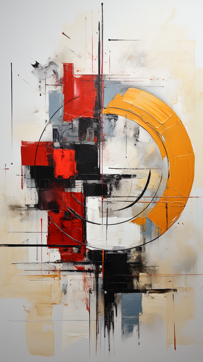AI generated: Midjourney prompt: abstract realism painting in orange and grey with ... (Midjourney - Concept Art)