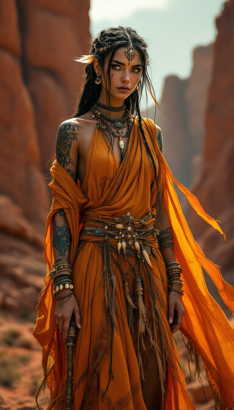 AI generated: FLUX prompt: An ultra-realistic, full-body portrait of a mesmer... (FLUX - Portraits)