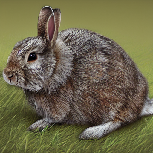 Stable Diffusion prompt: hyper realistic image of a rabbit