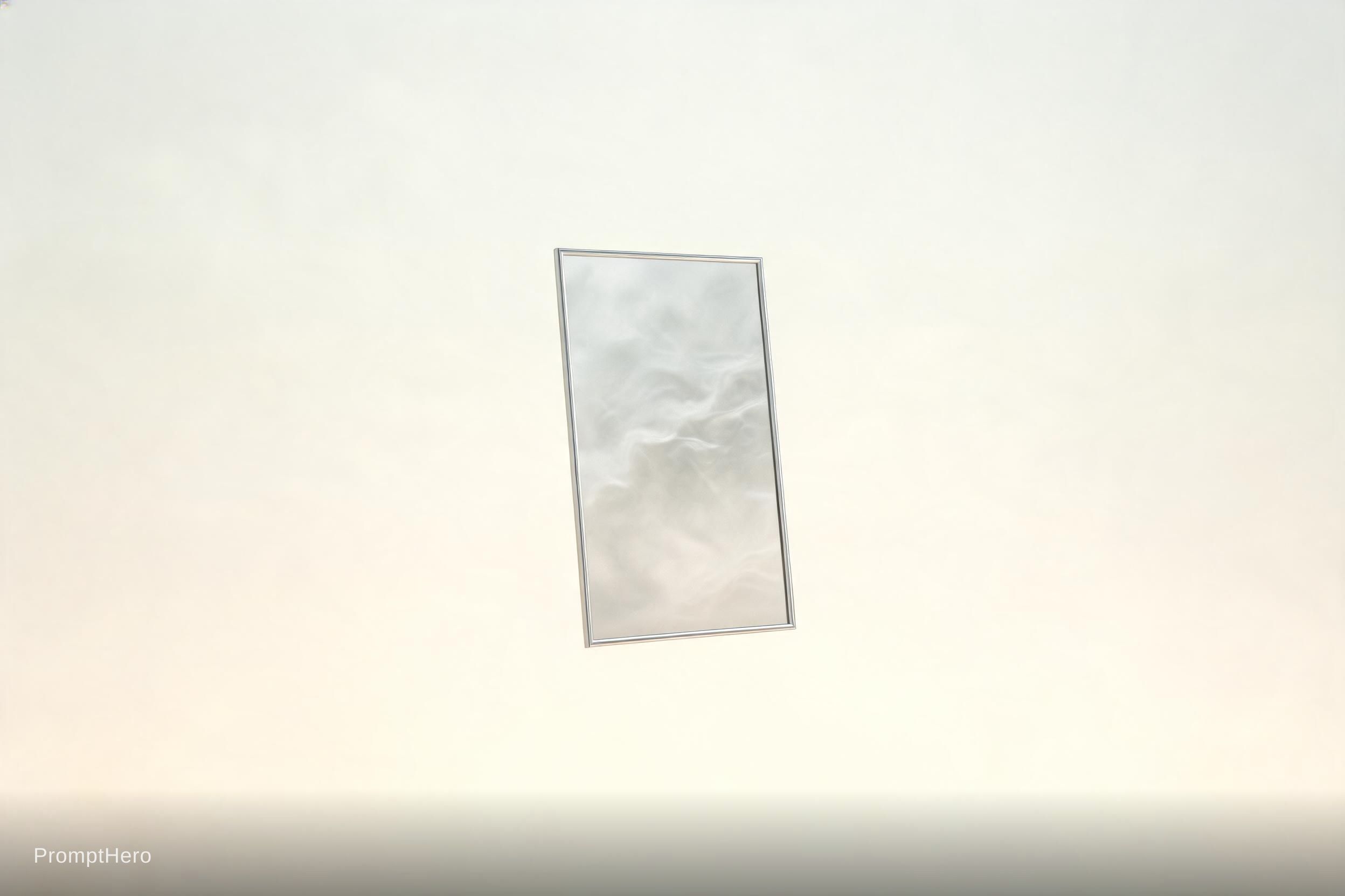 AI generated: Seedream 5 prompt: A mirror in an empty room – no walls, no floor, no... (Seedream 5 - Concept Art)