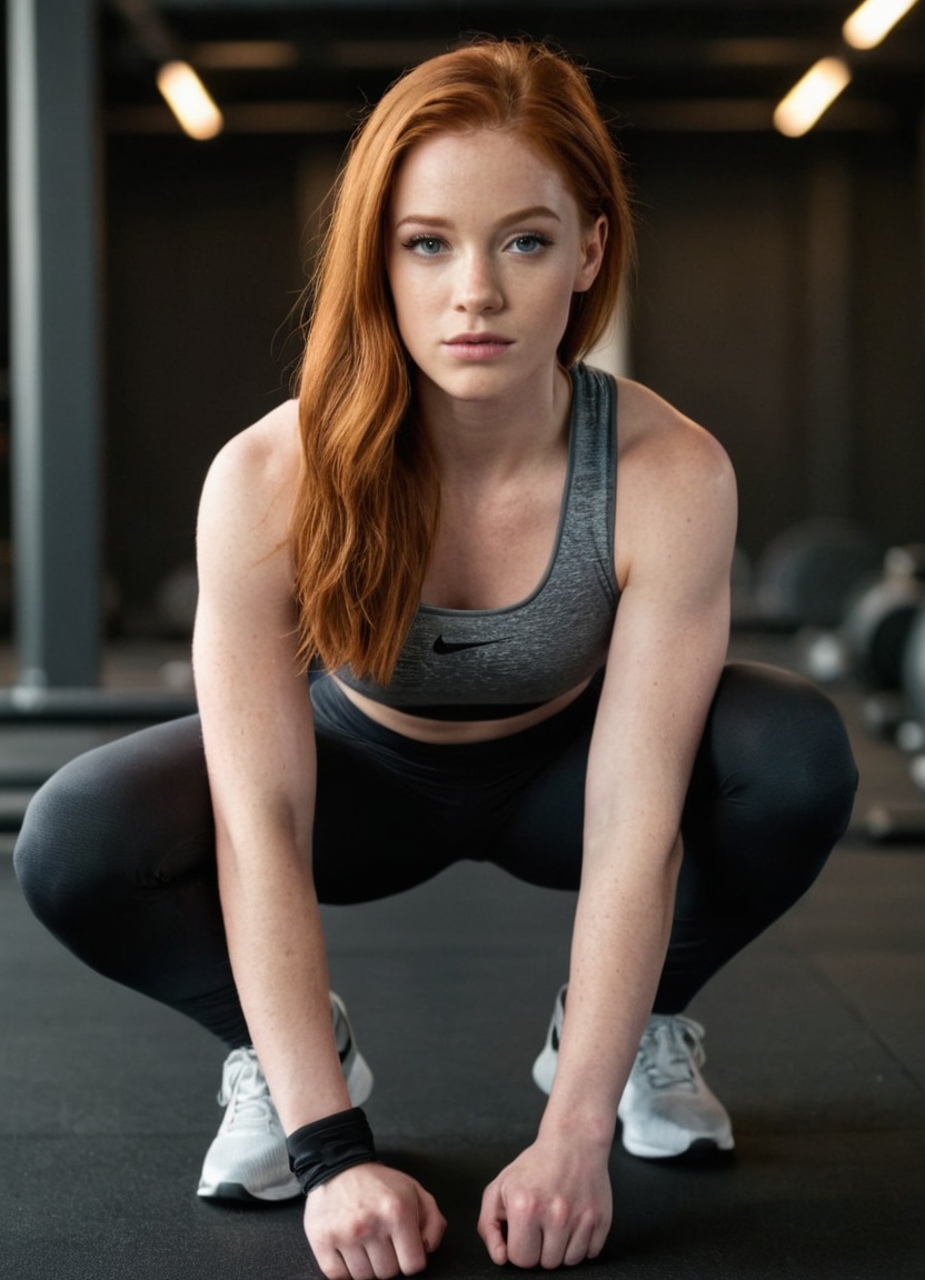 AI generated: Stable Diffusion prompt: a beautiful 27 year old long haired ginger girl wi... (Stable Diffusion - Photography)