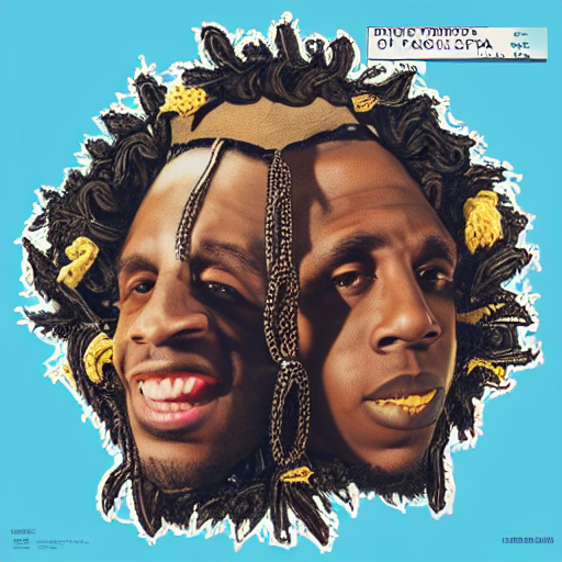 Stable Diffusion prompt: An album cover for a collaborati...